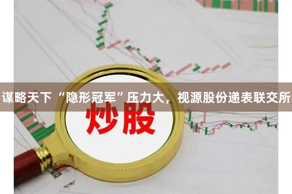 谋略天下 “隐形冠军”压力大，视源股份递表联交所